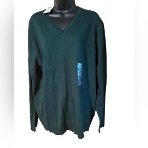 Alfa I v neck hunter green sweater